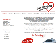 Tablet Screenshot of fahrschule-mit-herz.de